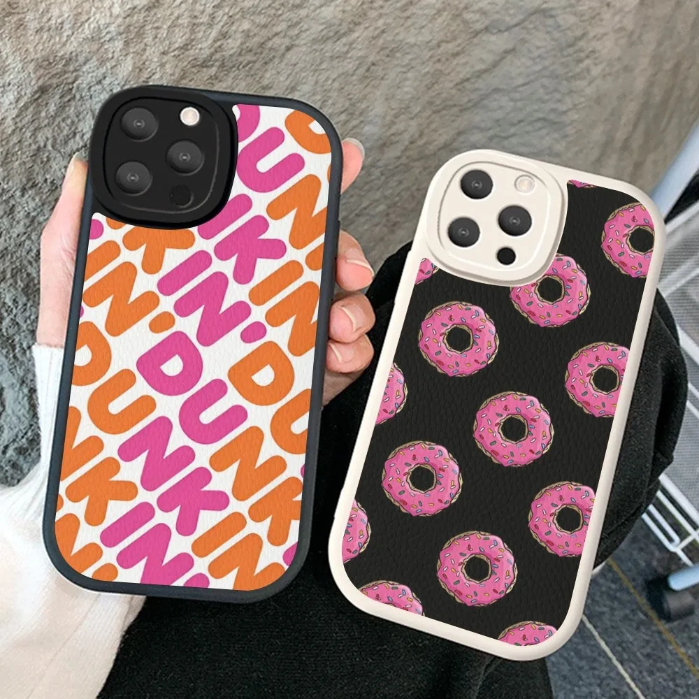 Dunkin Donuts Coffee Phone Case Hard Leather For iPhone 14 13 12 Mini 11 14 Pro Max Xs X Xr 7 8 Plus Fundas