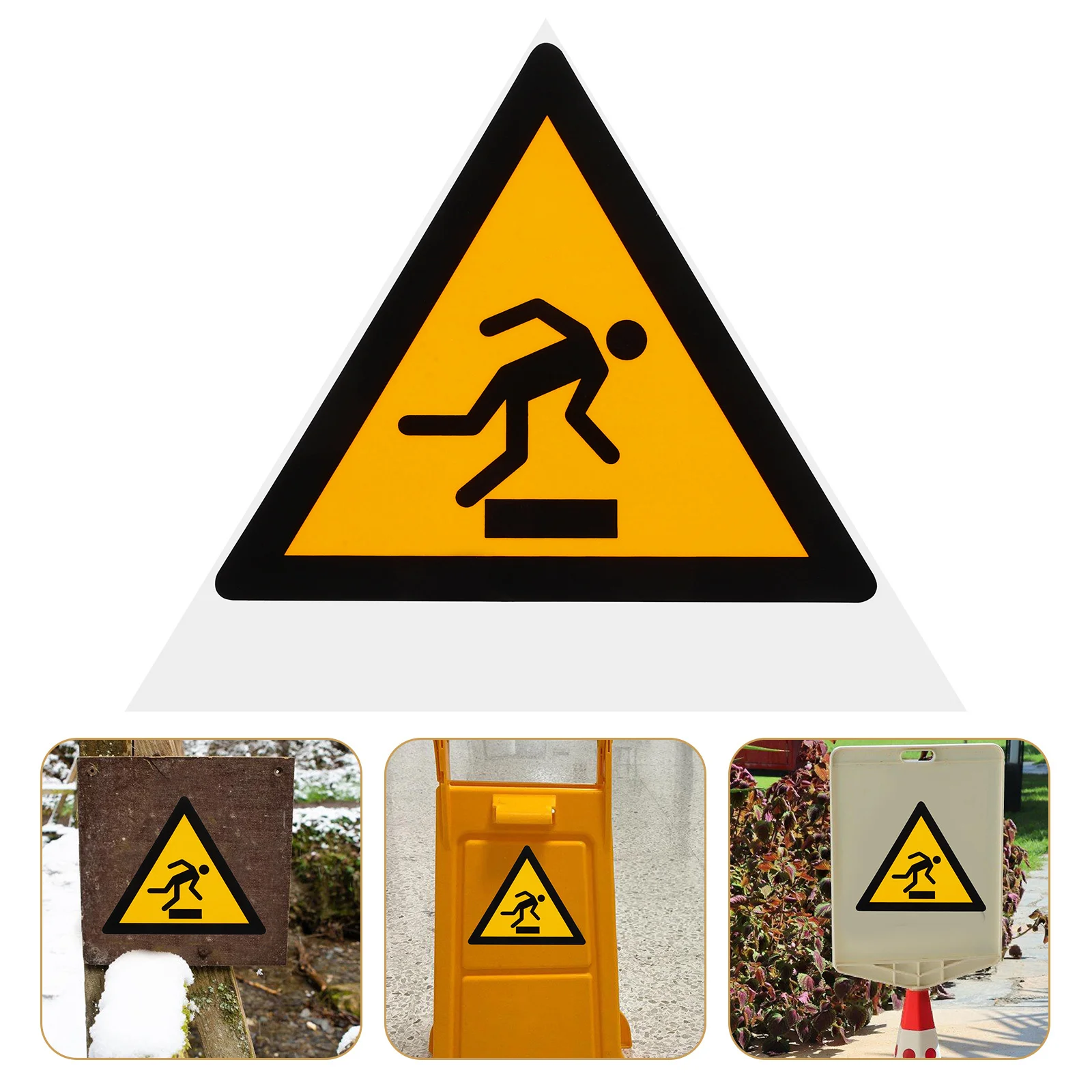 Danger Sign Caution Tripping Hazard Floor Decal Safety Adhesive Sticker Watch Your Step Indoor Outdoor Use Traffic Safety