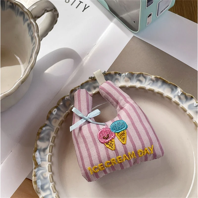 8cm Mini Cute Shopping Bag Keychain Plush Pendant Best Friends Small Gift Backpack Accessory Random Color Wholesale