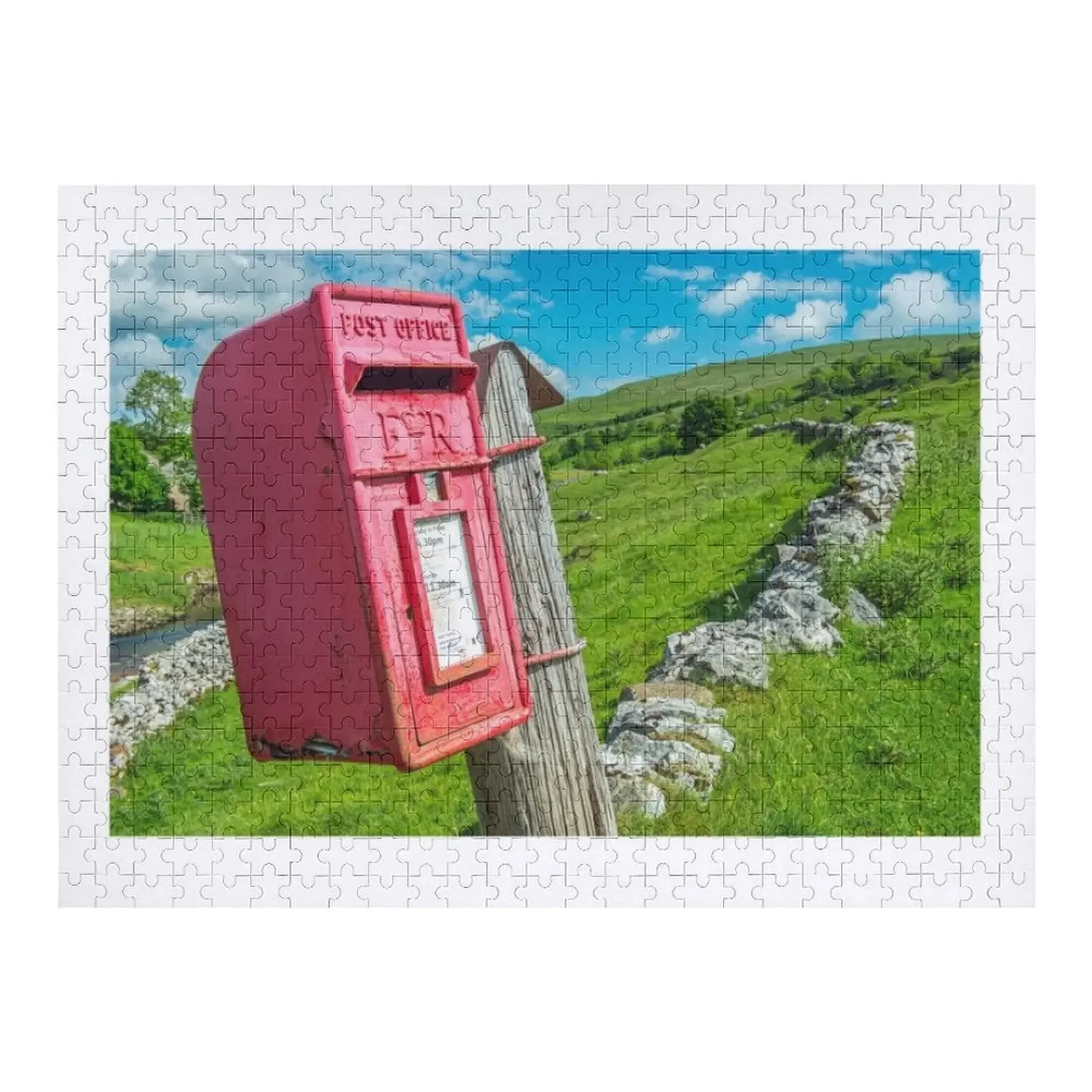 

The Old Post Box Yockenthwaite Yorkshire Dales. Located in the remote Langstrothdale valley in the National Park. Jigsaw Puzzle