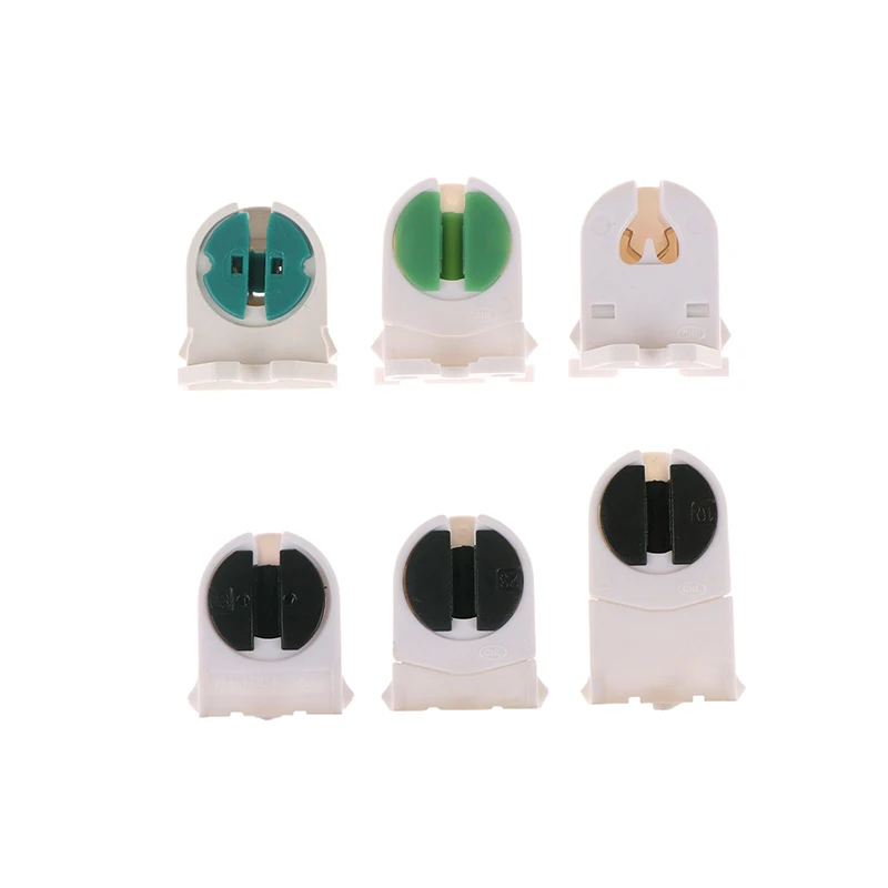 

NEW 10Pcs Home T5 Light Holder G5 Base Non-Shunted Heat-Resistant Lamp Socket AC500V 2A For LED Fluorescent Light Tube Holder