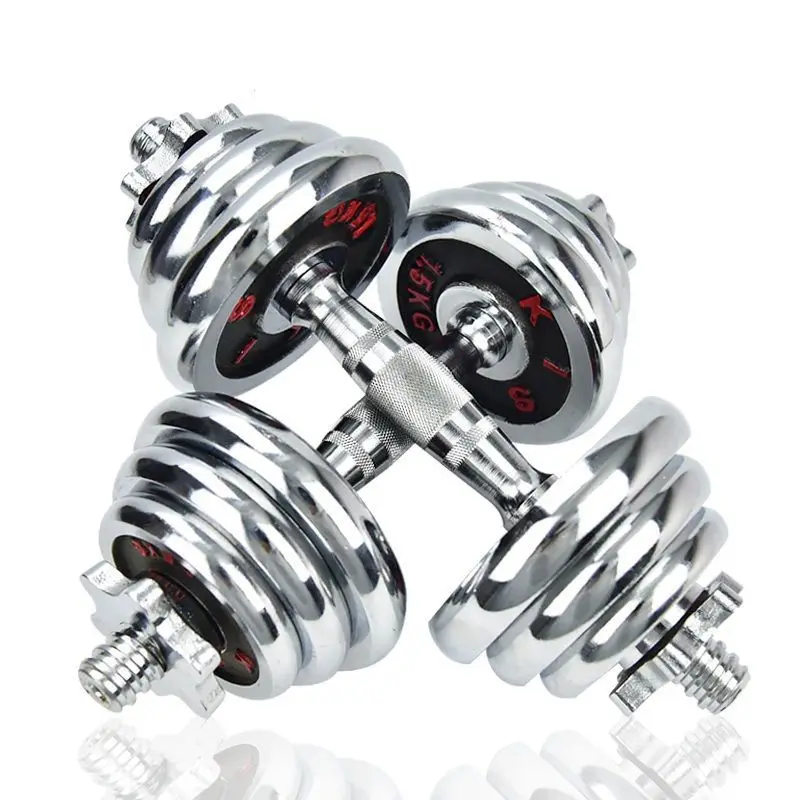 

Adjustable Dumbbells 10kg 15kg 20kg Gym Equipment Chrome Dumbbell Set for Weight Lifting