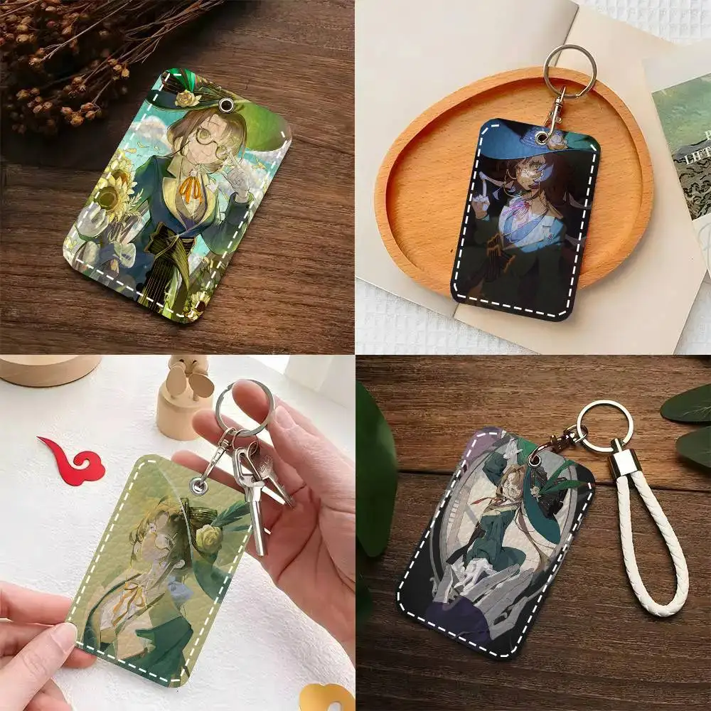 

Kakania Anime Reverse 1999 Card Case Keychain Access Card Bag Key Tag Ring Leather Card Holder Key Ring Access