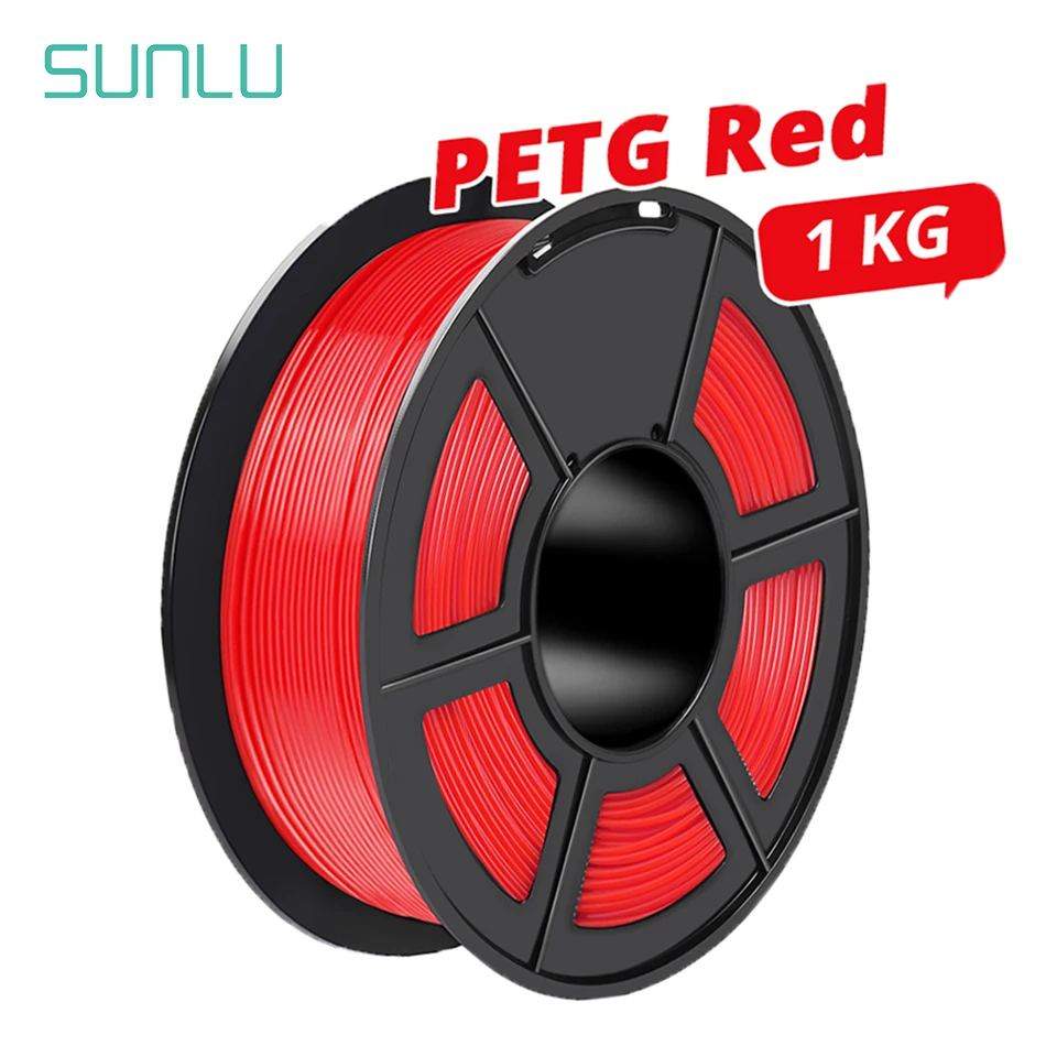 

SUNLU PETG Filament 1KG Arranged Neatly 3D Material 1.75MM Non-Toxic Odorless Bright Color No Buble No Clogging Good Toughness