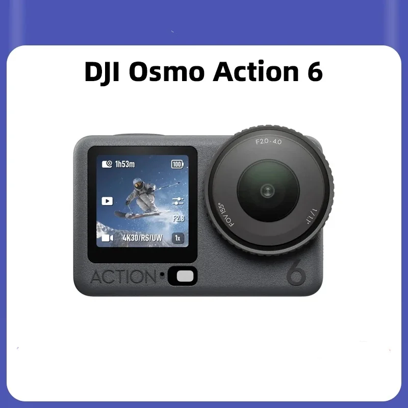 DJI Osmo Action 6 DJI's First Variable Aperture Action Camera f/2.0-f/4.0 1/1.1-Inch Square Sensor 20m Waterproof Original