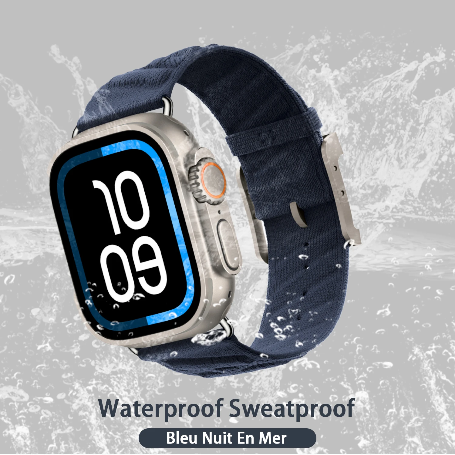 

[Спомощная акция] Высококачественная титановая пряжка Bleu Hydra En Mer 46 мм 45 мм 49 мм ремешок для часов Iwatch для Apple Watch Ultra 3 11 10 9 se ремешок