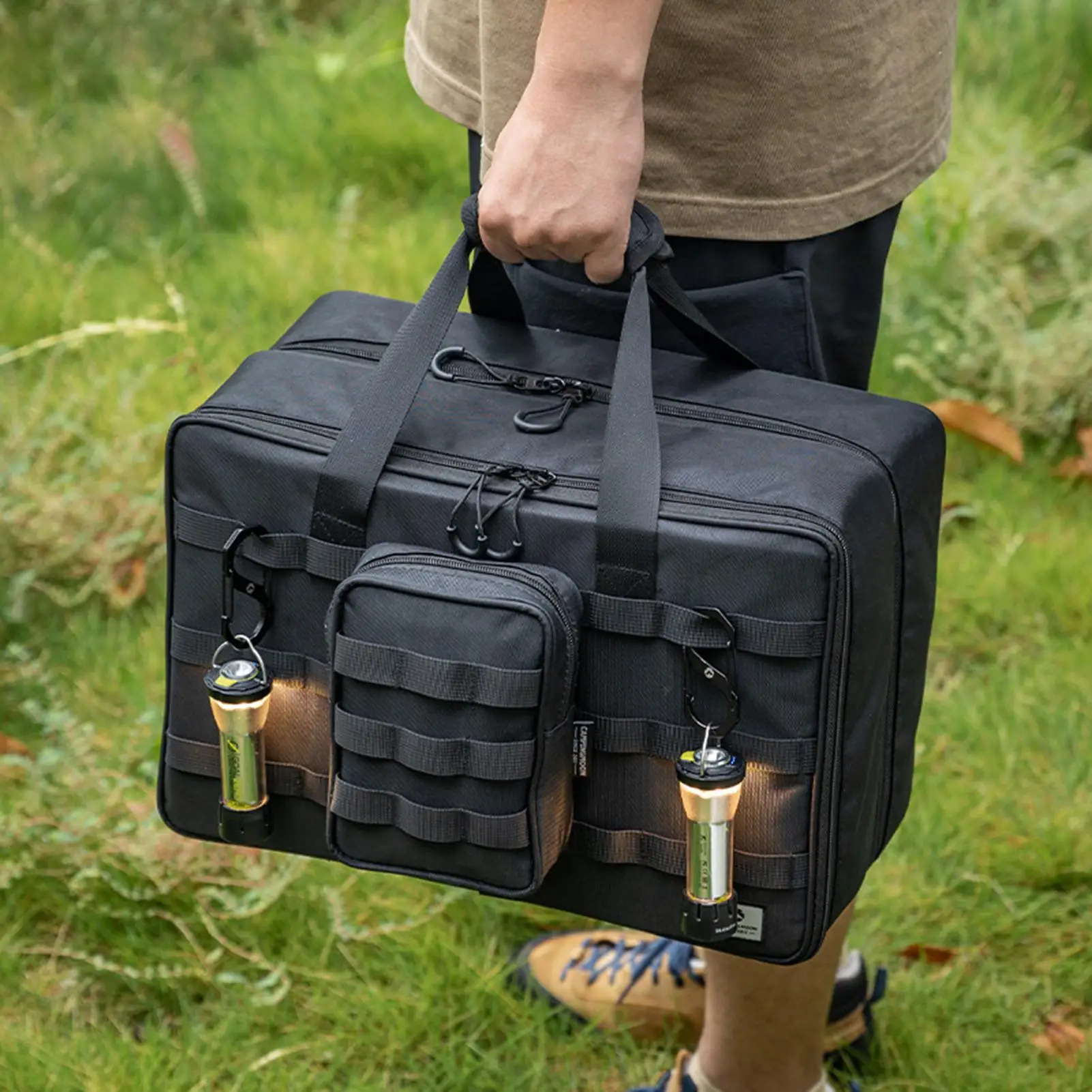 Camping Storage Heavy Duty Waterproof Box 46L Camping Gear Organizer Sack For Outdoor Hiking Beach Picnics Weekend Grilling Road