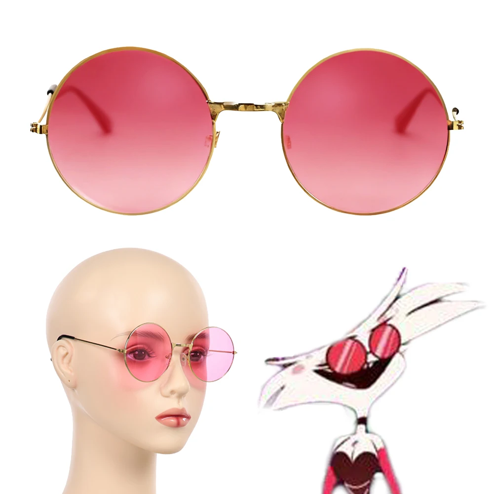 تمويه التلفزيون الجحيم نزل 2 الملاك الغبار تأثيري النظارات الوردية النظارات الشمسية زي الملحقات الدعائم ملابس حفلة كرنفال الهالوين