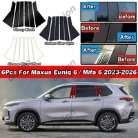 Car Door Frame Center B C Pillar Post PC Mirror Effect Sticker For Maxus Mifa Euniq 6 2023-2026 Window Middle Column Cover Trim