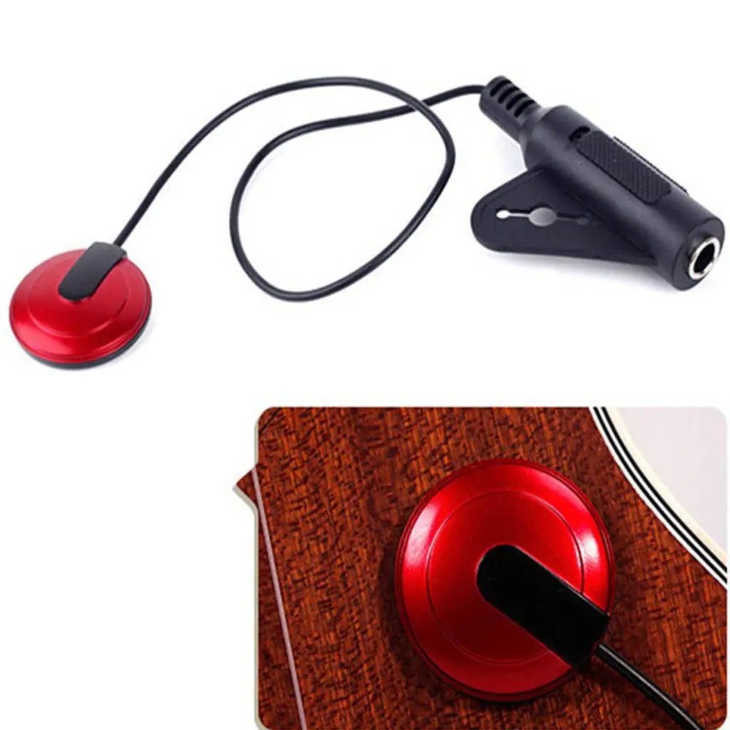 Instrument Parts Piezo Pickup Passive Transducer Guitar Accessory for Classical Folk Ukulele Installation