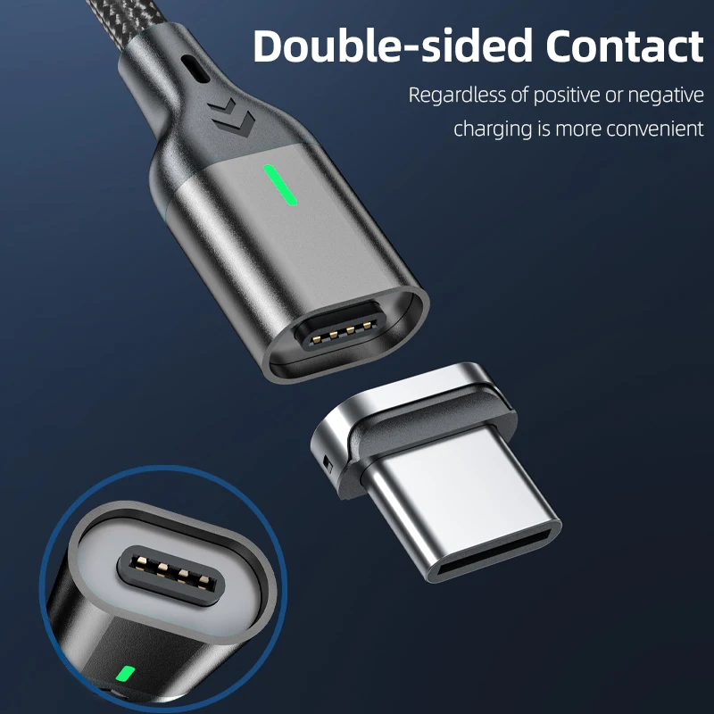 AUFU Magnetic USB Cable 3A Type C Fast Charging Cord Micro USB Magnet Quick Charger Wire For Macbook Xiaomi Samsung iPhone POCO