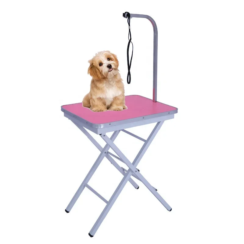 Foldable Pink Hydraulic Pet Dog Grooming Table Heavy Duty Adjustable Dog Grooming Table for Professional Pet