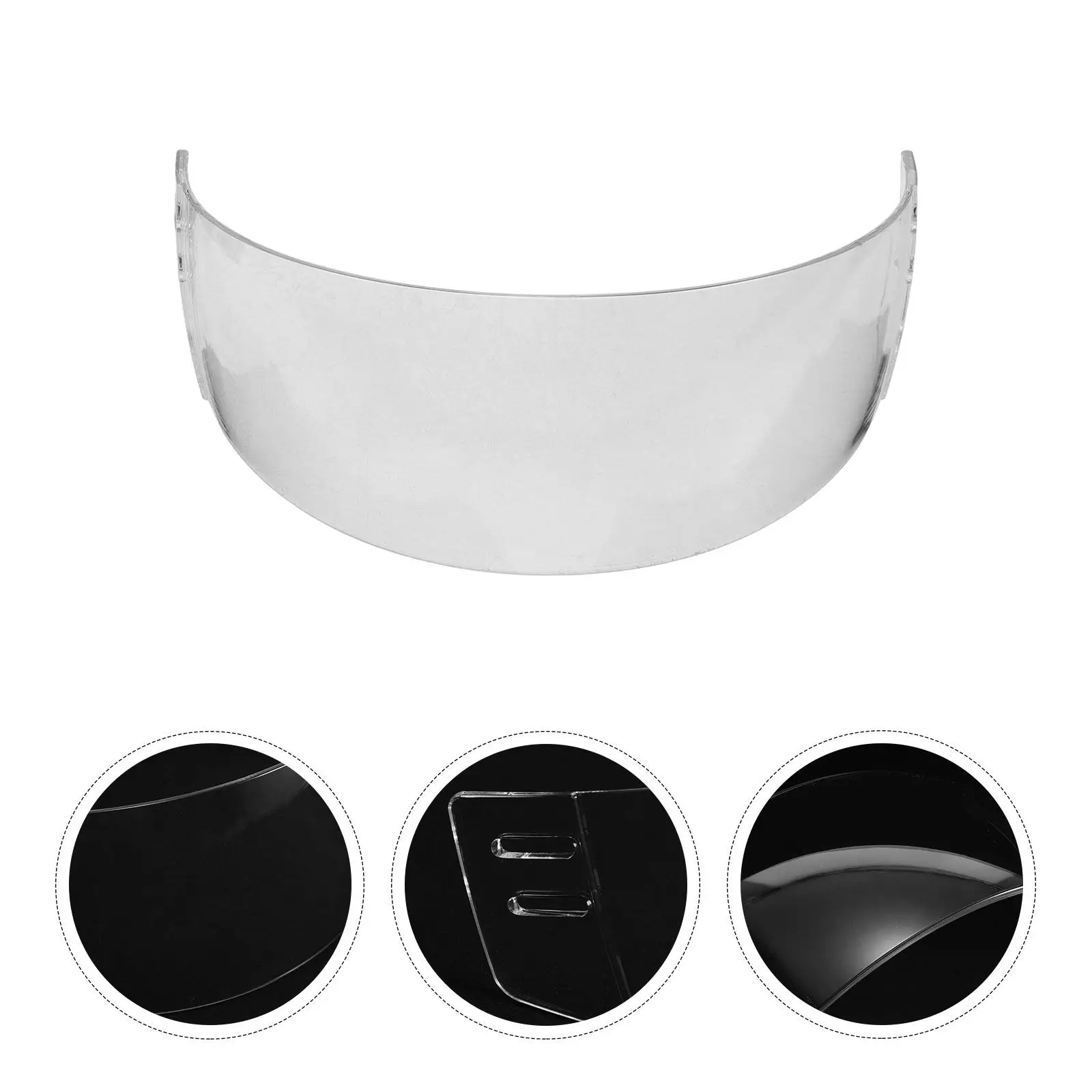 

Anti-Fog and Anti-Scratch Straight Cut Clear Hockey Visor Ice Hockey Visor Replacement Universal Fit Impact Resistant