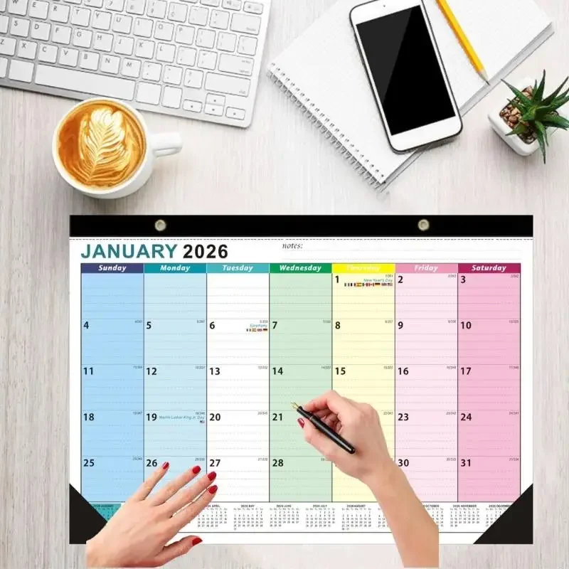 2026-2027 壁掛けカレンダー 01/2026 から 06/2027 壁掛け月間カレンダー 毎日の月間スケジュール用