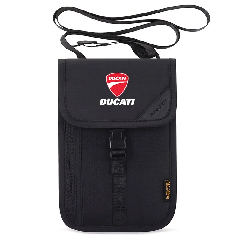 

For Ducati Monster 696 RFID Multifunction Anti-theft Wallet Hidden Travel Neck Pouch Passport Cover Cards Holder ID Card Holder