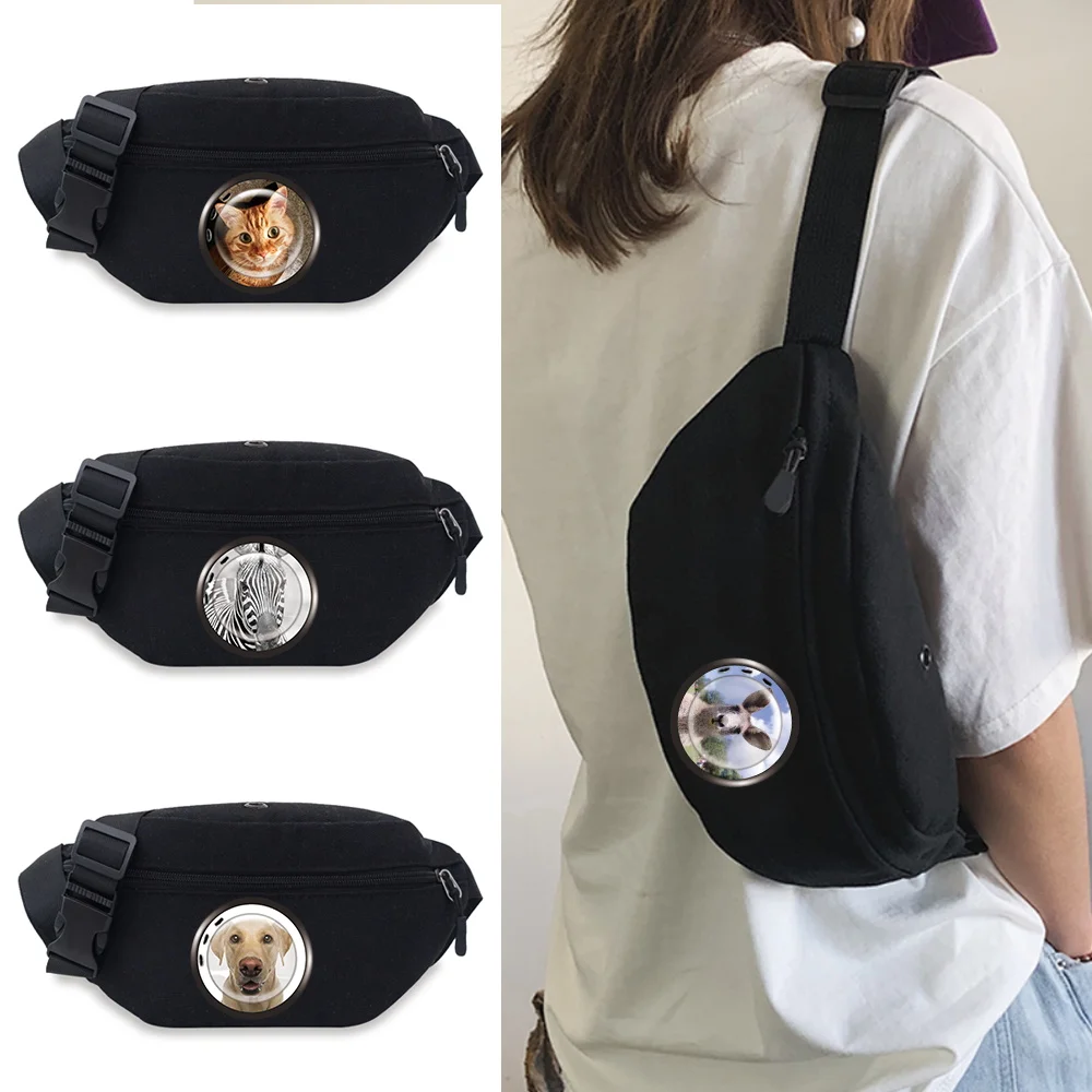 

Unisex Window Printing Large Capacity Waist Bag Portable Office Commute Adjustable Shoulder Bag Travel Outdoor Sports Chest Pack