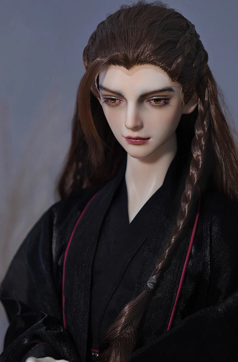 1/3 Schaal BJD Pruiken Oude Kostuum Hanfu Vintage Lang Haar Styling Samurai Pruik Voor SD13 SSDF ID72 Oom Pop Accessoires A1416