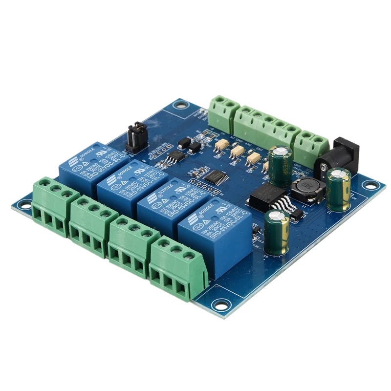 Modbus Rtu 4 Ch Relay Module Input 485 Ttl Uart Communication 4-Channel Input 7-24V Relay Module