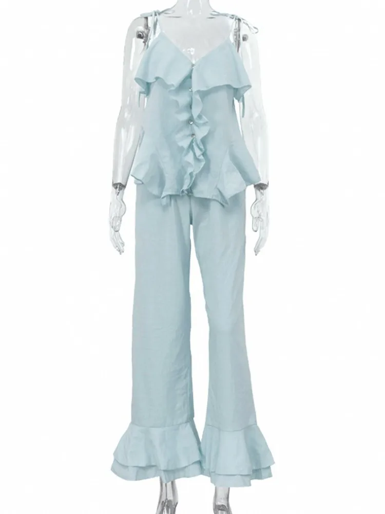 

2 Piece Women Sets 2026 Summer Autumn New Arrival Matching Sets Two Pieces Sets Sleeveless Top And Pants Suits Outfits Clothing