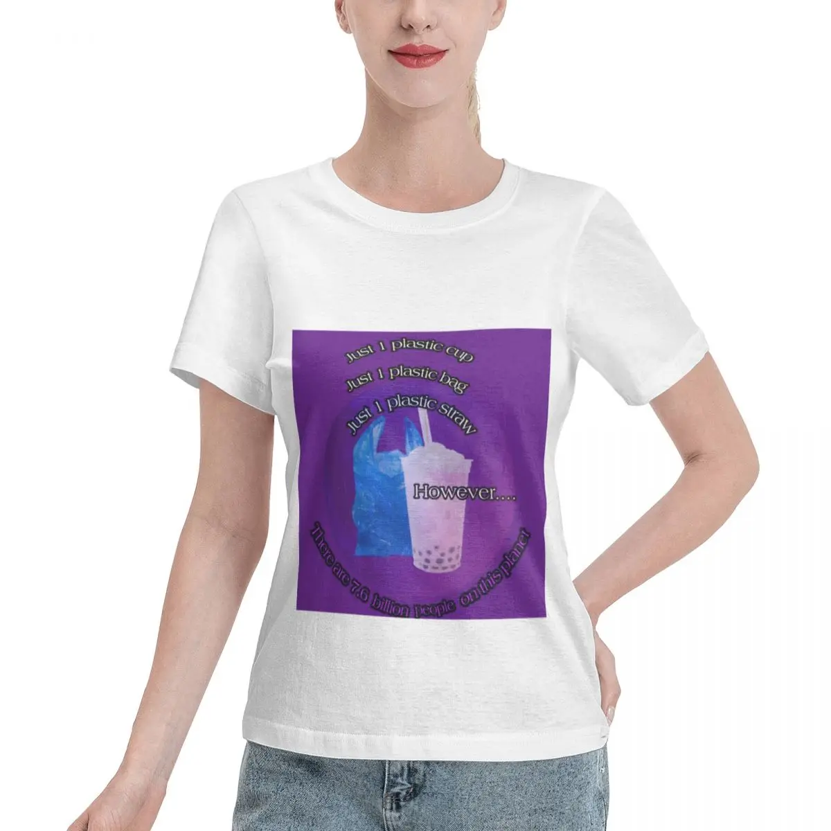 Reliable Item Just 1 Plastic Women's T-shirt Y2K Streetwear Tee