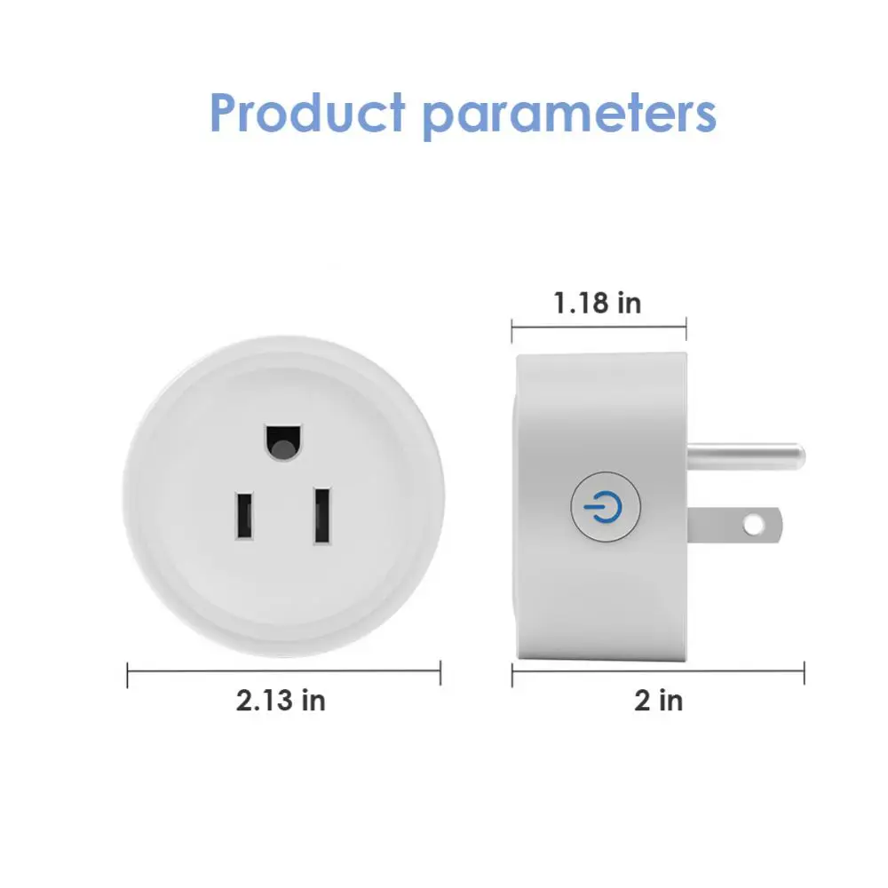 Tuya Smart Plug US 10/16/20A WiFi Socket AC100-240V Wireless No Power Monitor Outlet Remote Timer Control For Google Home Alexa