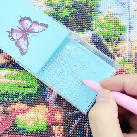 1pc 5D Diamond Painting Art Drawer Butterfly Box Tray Kit Multi Placing Drill Tray Storage Box Diamond Moasic Tools Accessories