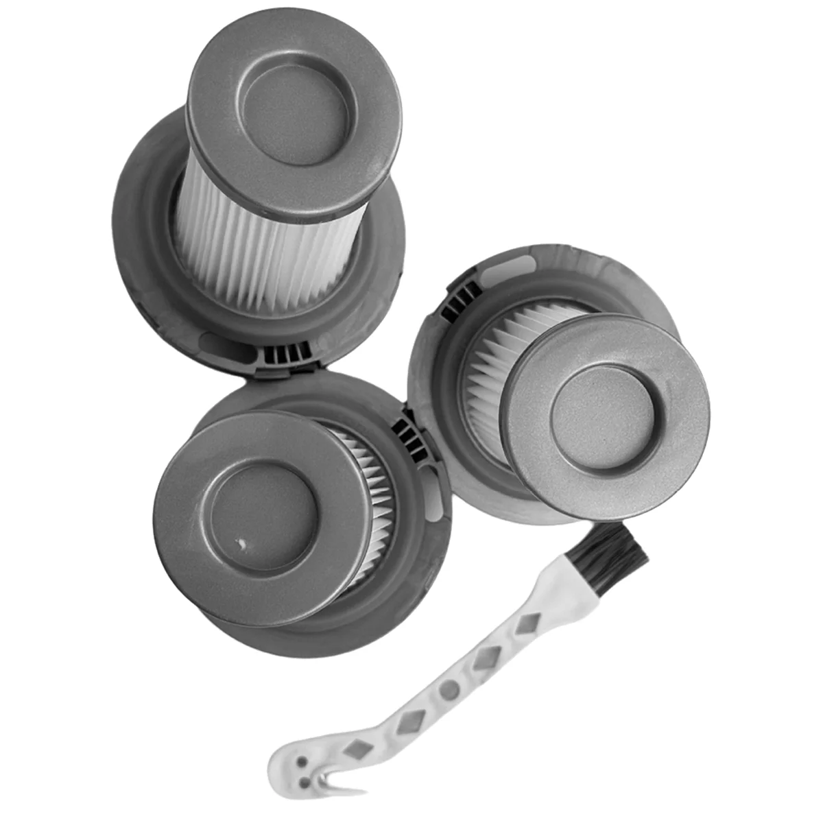 FZFZ 3 Pcs ZR009005 X-Force Flex 8.60 무선 진공 청소기 액세서리 용 청소 브러시 ​​가있는 HEPA 필터