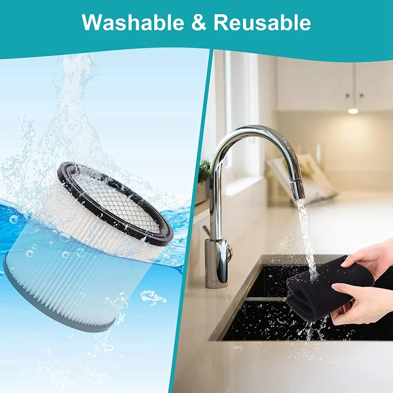 店舗用の交換用フィルターカートリッジ、ウェットおよびドライ掃除機に適合、5ガロンおよび上記、90304 90350 90333