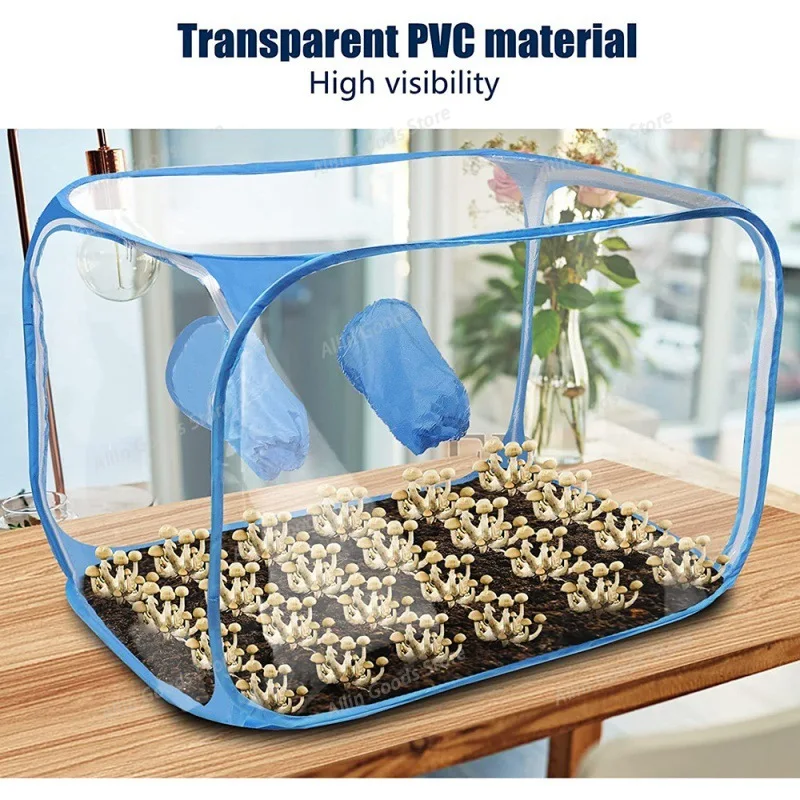 Portable Foldable Static Air Cultivation Enclosure, Complete Setup for Indoor Mushroom Growing