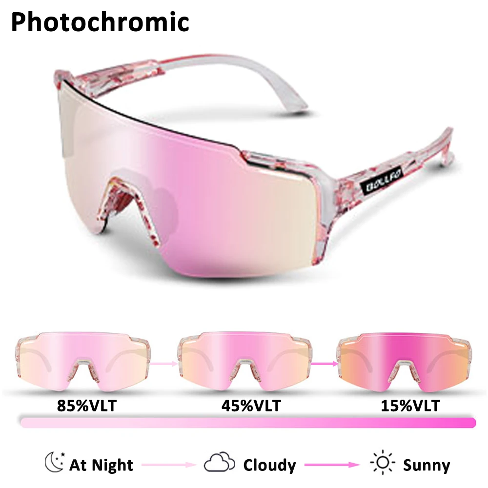 Photochromic Cycling Sunglasses Women Men UV400 Outdoor Sport Glasses Mountain Road Bike Bicycles Riding Eyewear Hiking Goggles