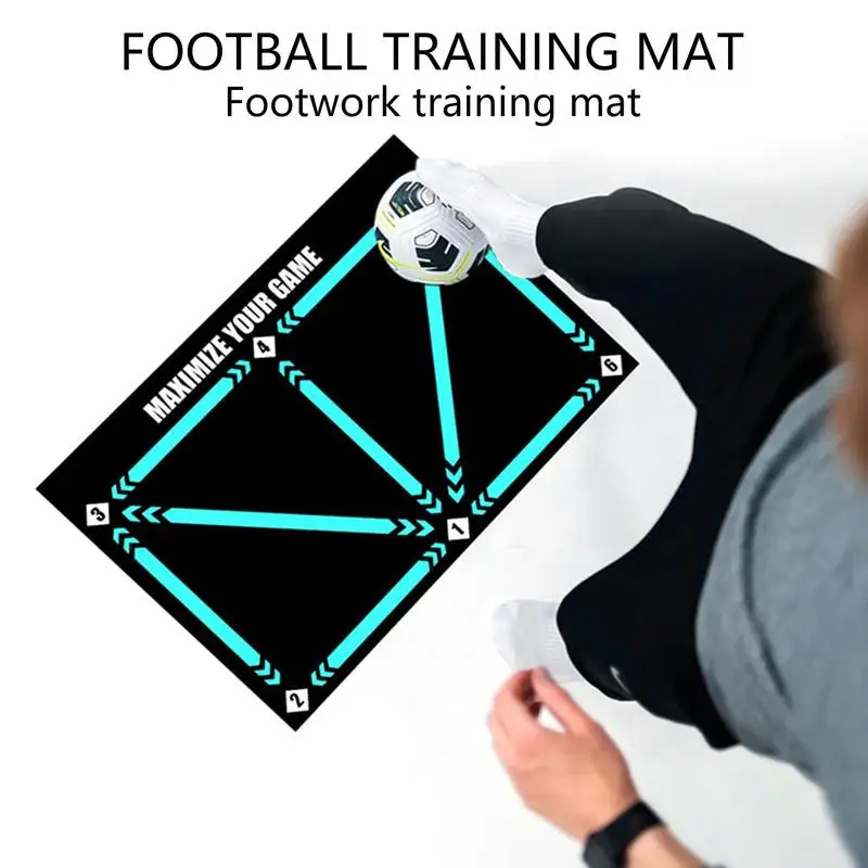 Football Training Mat 60x90cm Non-Slip Shock-Absorbing Football Mat,Ball Control Training Mat,Dribble Silent Sports Accessories