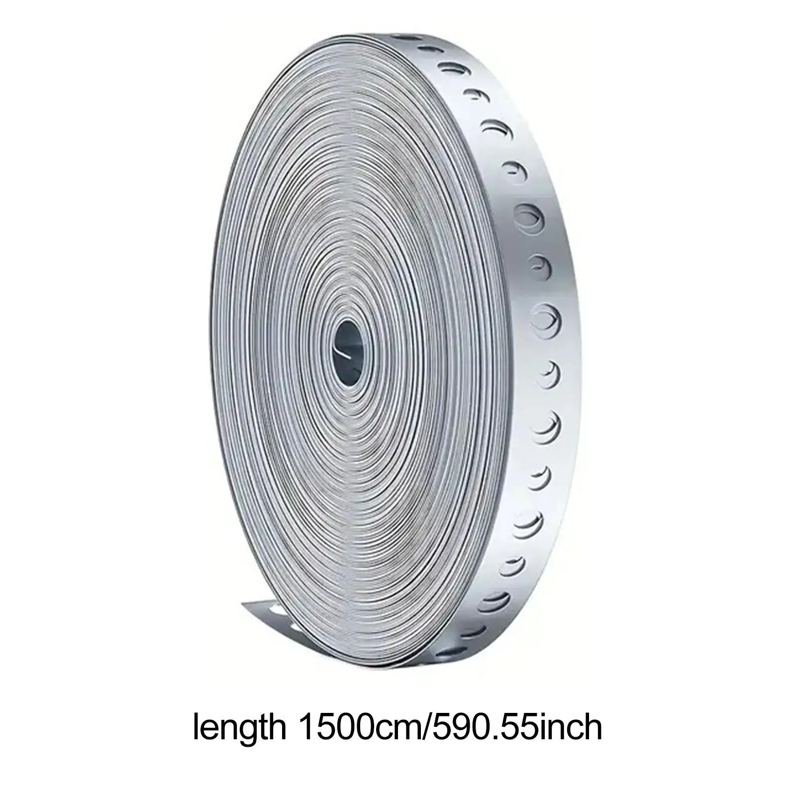 Metal Repair Band Roll Galvanized Iron Pipe Hanging Tape with Evenly Spaced Holes for Secure Fastening