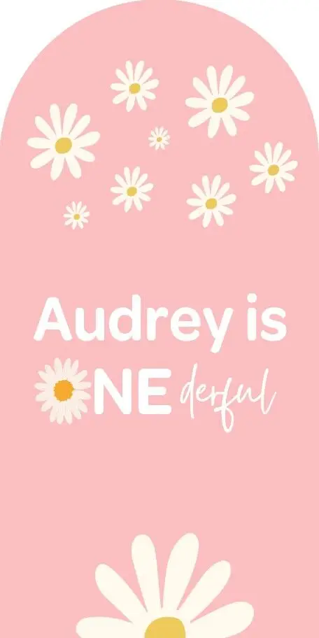 Mehofond-cubierta de arco de 2 caras con nombre personalizado, telón de fondo de foto, flores Groovy, Baby Shower, Margarita, fiesta de cumpleaños