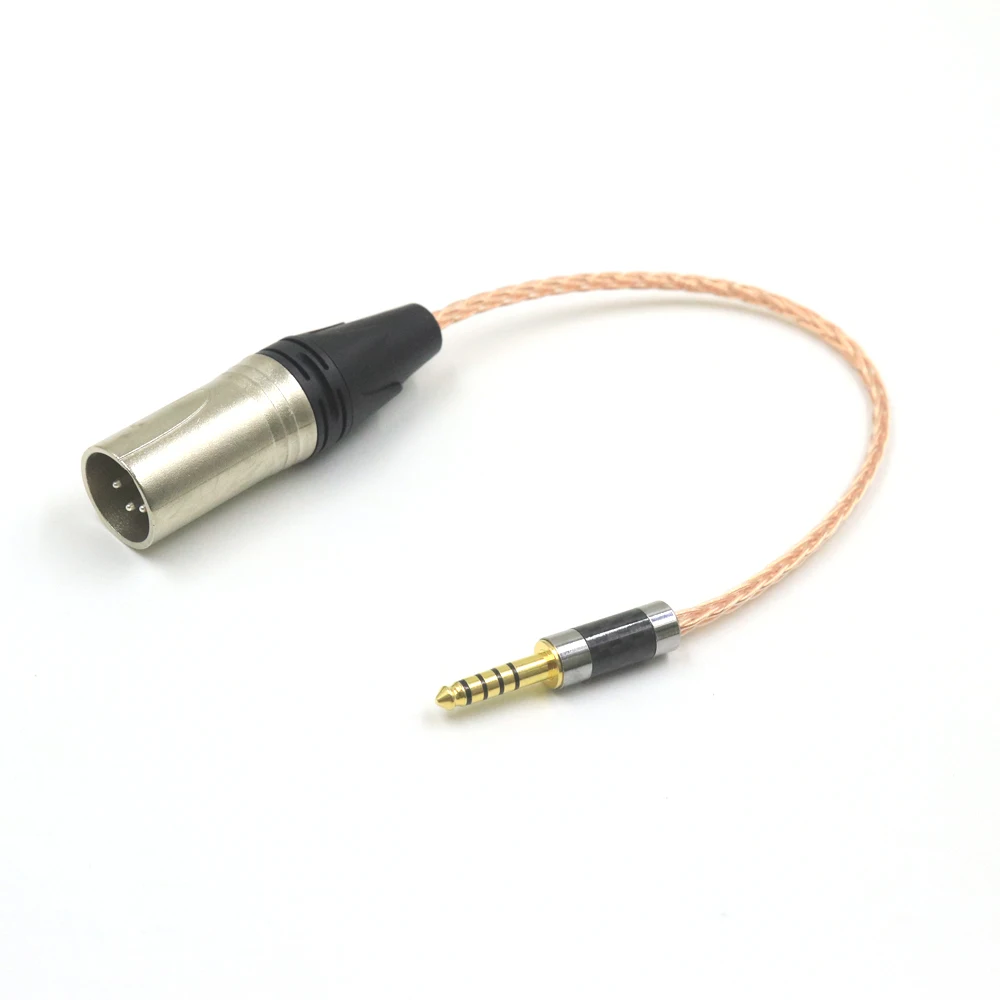 

DIY 4.4mm Balanced Male to 4pin XLR Balanced Male Single Crystal Copper Audio Adapter 4.4 to XLR Connector