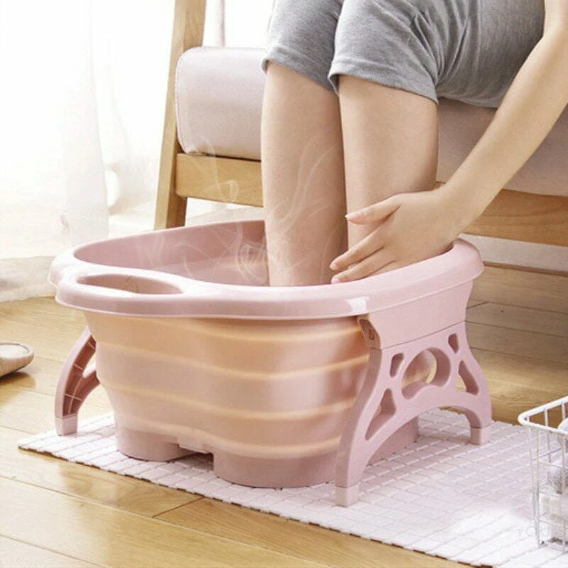 Beauty New Foot SPA Bath Tub Foot Soak Bath Tub (With Massage Rollers) Spa Basin Portable Collapsible Foot Massage Bucket
