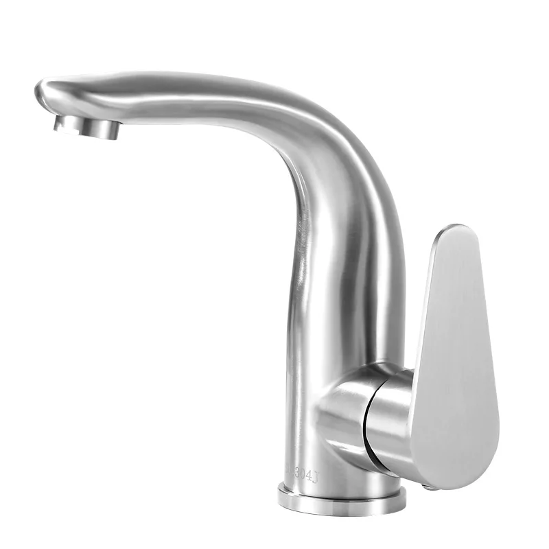 Stainless Steel Brushed Bathroom Basin Mixer Sink Faucet Gourmet Washbasin Taps Hot Cold Water Faucet Tapware For Bathroom