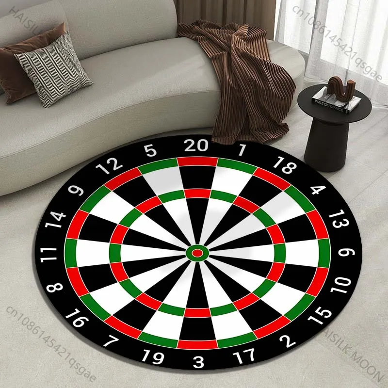 Classic dartboard design Printed round carpet living room sofa table carpet large pet mat soft round carpet home decoration