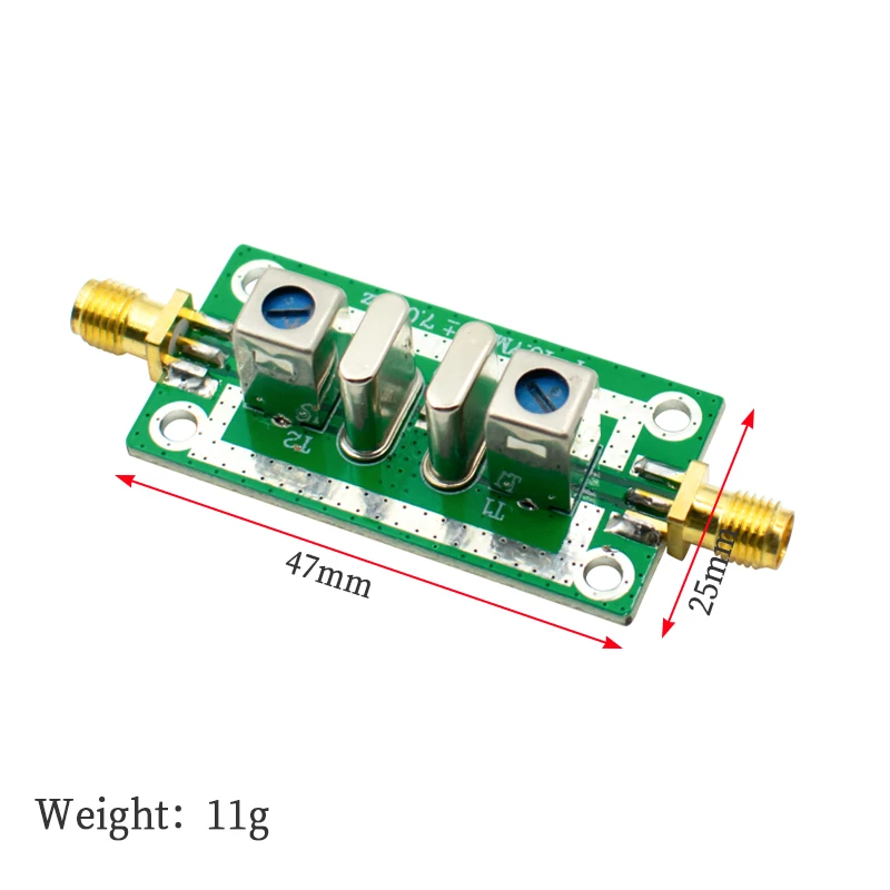 UWY Quartz crystal filter, bandpass, narrowband filter, 10.7 MHz ±7 KHz, 10.7 MHz