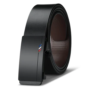 الرجال أحزمة جلدية موضة التلقائي مشبك جلد البقر الذكور أحزمة فاخرة مصمم حزام أسود 105-160 سنتيمتر حجم كبير حزام البنطال الجينز