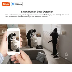 Tuya Smart 1080P Wi-Fi 2MP كاميرا أمن منزلية ذكية عالية الدقة تنبيهات التطبيق في الوقت الحقيقي صوت ثنائي الاتجاه مع تتبع الحركة للأطفال الأليفة أفضل 12 كاميرا ليلية للحيوانات - رقم 4