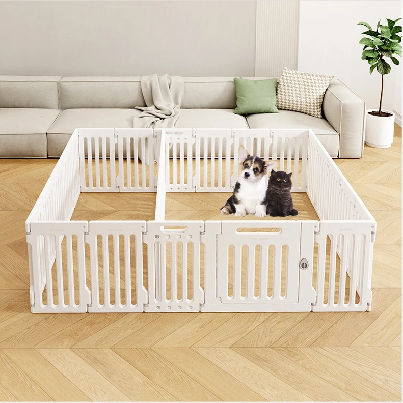 Indoor plástico fechado Pet Playpen, espaço de atividade, casa do cão, casa do gato, pequeno animal cerco cerca, Pet Playpen