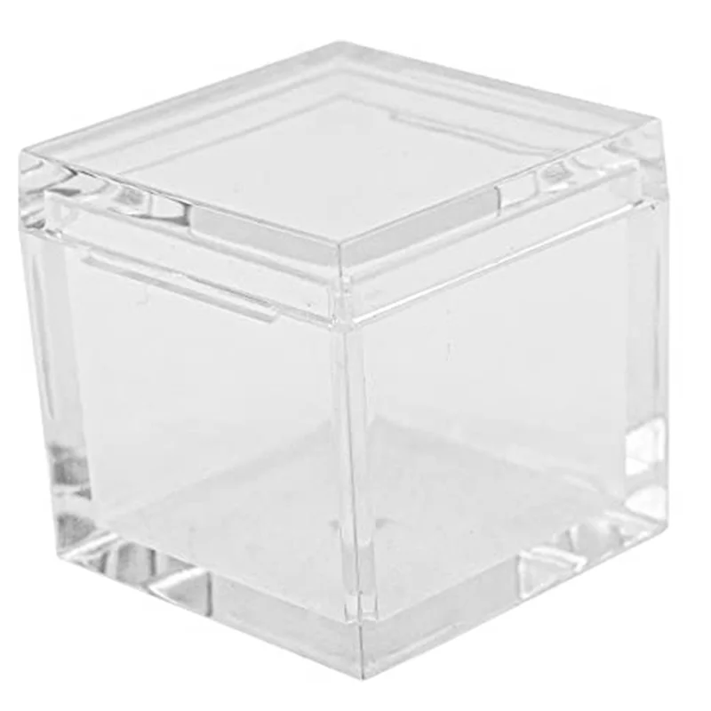 TKOH-10Pcs Acrylic Box Trays For 0.39Inch 10Mm Elements Cubes Clear Case Periodic Table Bracket For Elements Collections Easy In