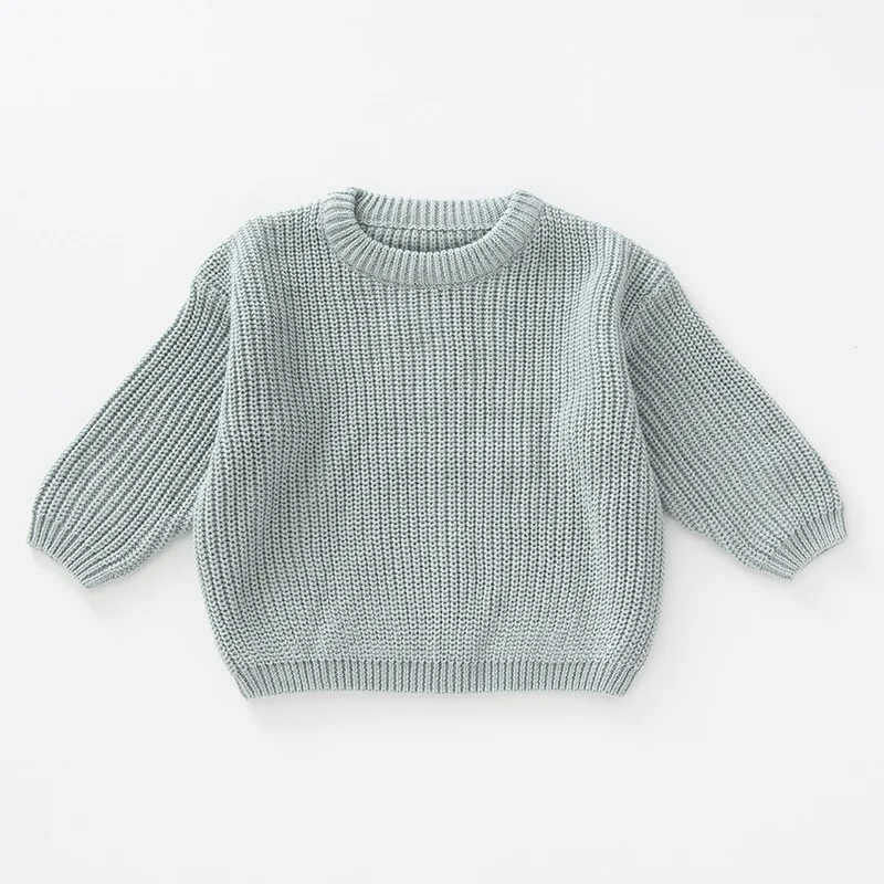 

Autumn Winter Children Sweater Long Sleeve Round Neck Knitted Sweaters Korean Style Cotton Pullover Sweaters for Kids Boys