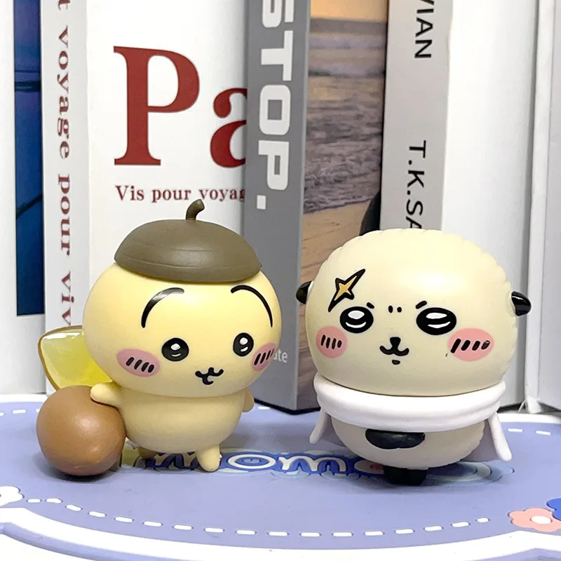 6 Stück Chiikawa Anime Cartoon Kawaii Hachiware Usagi Blind Box Happy Partner Figur Desktop-Puppe Ornamente Geschenk für Freunde – Detail 6