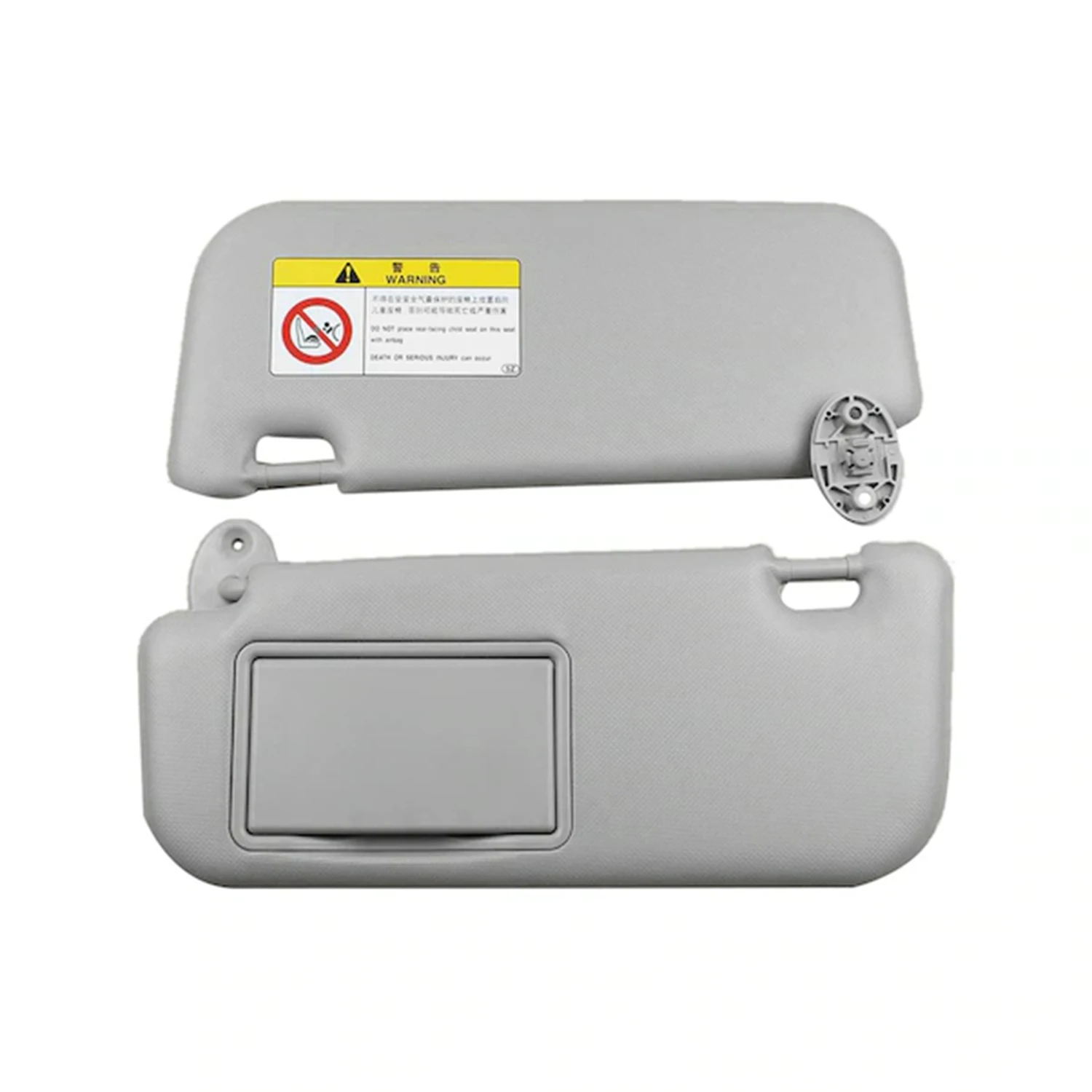 Car Sun Visor 2 Pcs Left Right Driver Passenger Gray 35*14.5*2.1cm ABS 74320-02B21 74310-02K91 for Toyota Corolla 2014-2018