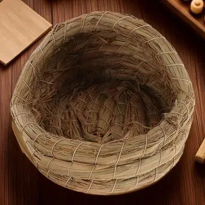 

Woven Chicken Nest Natural Straw Bird For Egg Laying Easy Assembly Coop Small Animal Sleeping Hut Pet