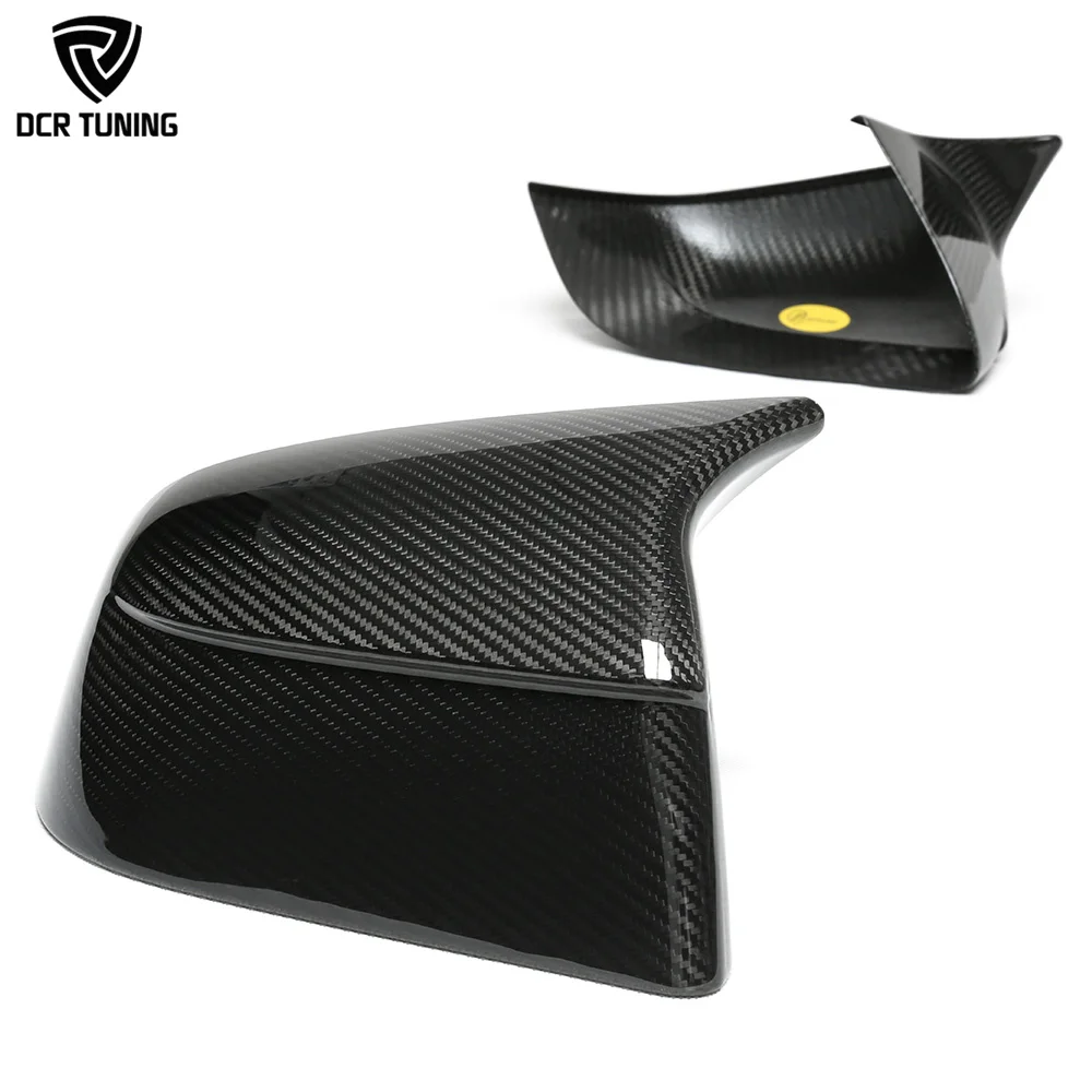 Juniper Dry Carbon Fiber M Style Side Mirror Cover for Tesla Model Y 2019-2025 Stick-On Shiny/Matte Exterior Trim