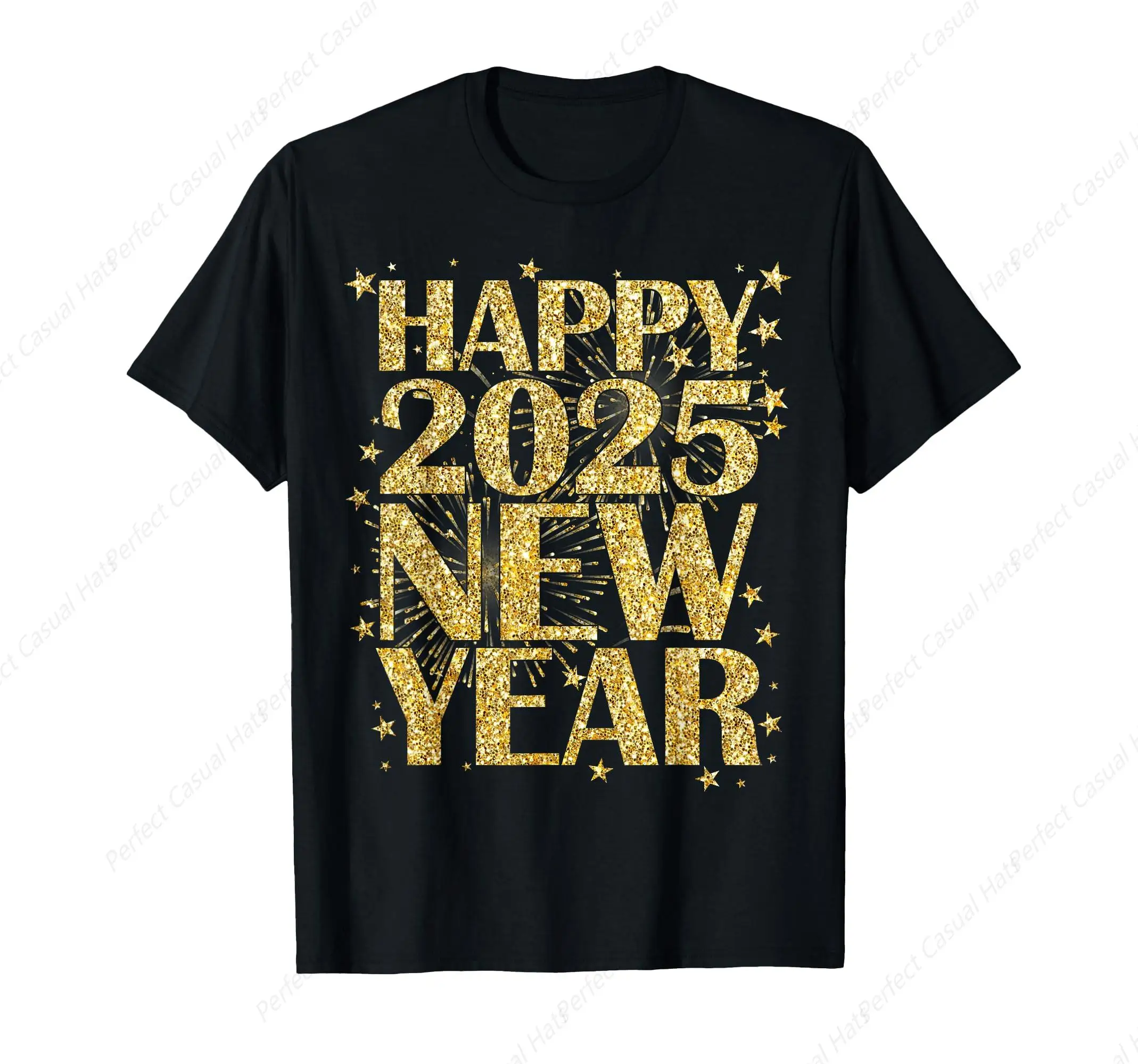 

Happy New Year 2025 Matching Family New Years Eve T-Shirt Fashion Festival O-Neck Tee Unisex