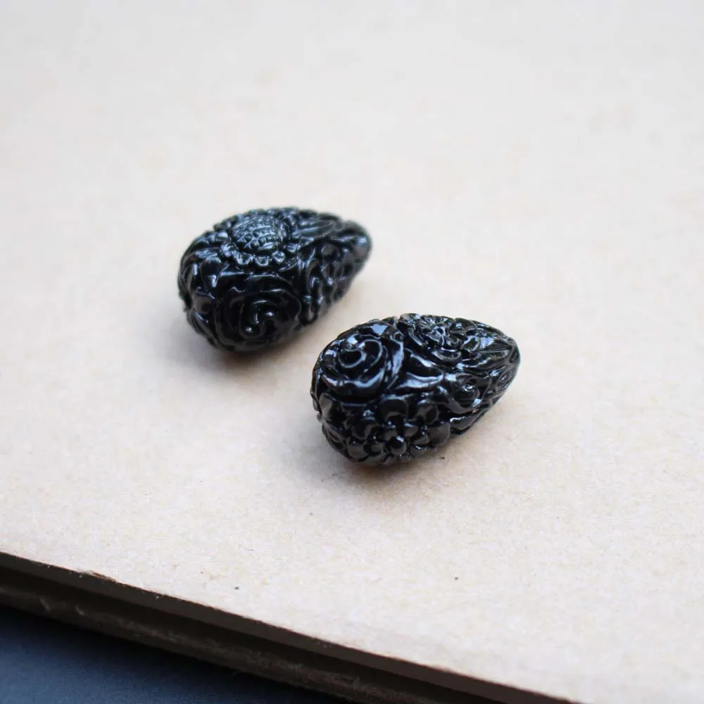 10 teile/los 27mm 33mm 40mm Korallen perlen Große Korallen Blume perlen Drop Form Cabochon Mix farbe für schmuck machen – Detail 9