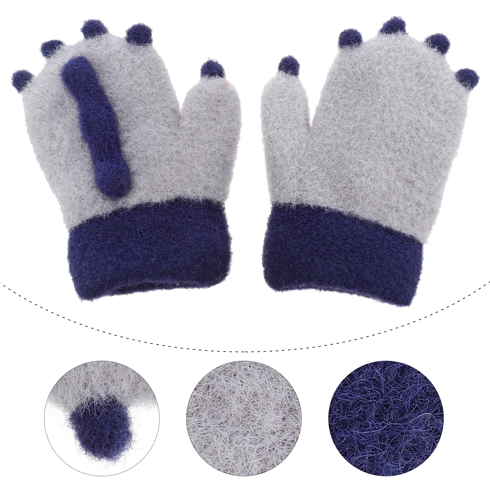 

1Pair Gloves Winter Warm Adorable Full Finger Cartoon Soft Comfortable Outdoor Thicken Fashion Gloves